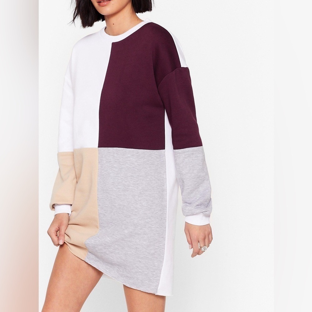 Colorblock You Out Sweatshirt Dress - Picture 3 of 4